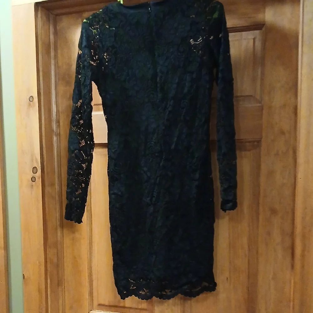 Guess Black Long Sleeve Lace Dress - Picture 2 of 3